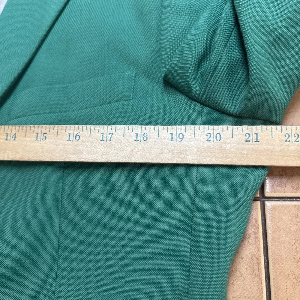 VTG Hardwick Wool Blend Kelly Green Blazer Sz 40S Gold Buttons Sport Coat Jacket